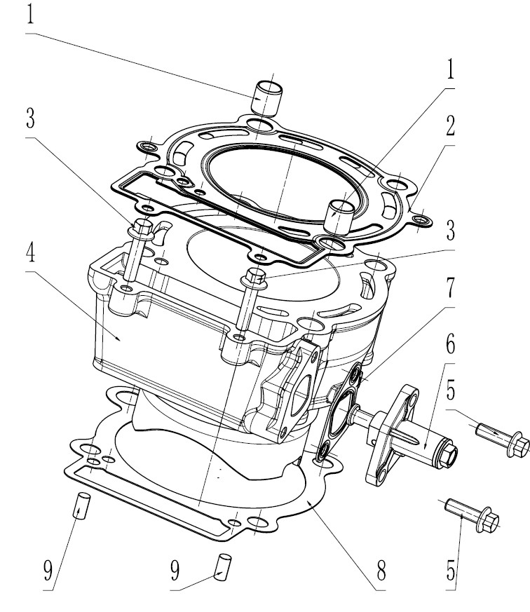 气缸体部件 CYLINDER ASSEMBLY