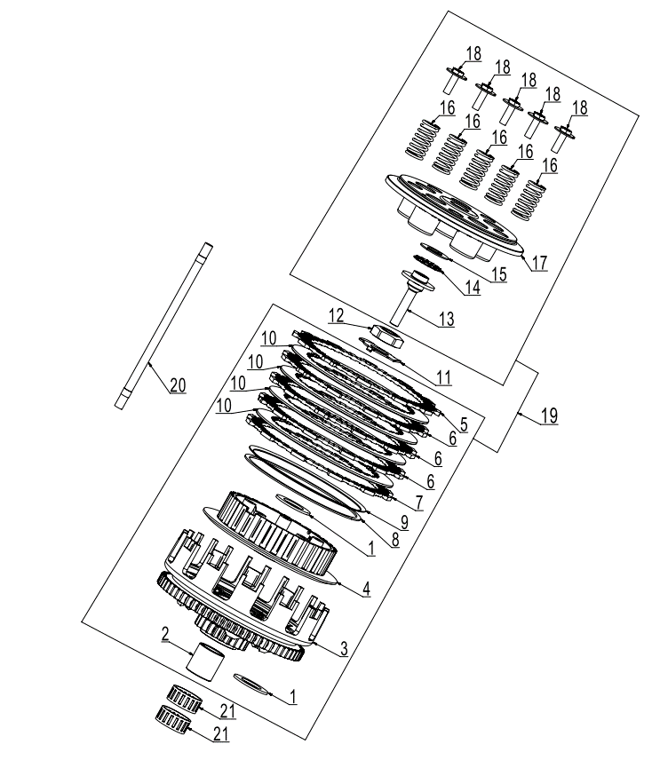 离合器总成  CLUTCH ASSY