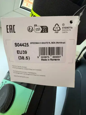 Ботинки Fischer Speedmax skate 9 boa размер EU39 новые.