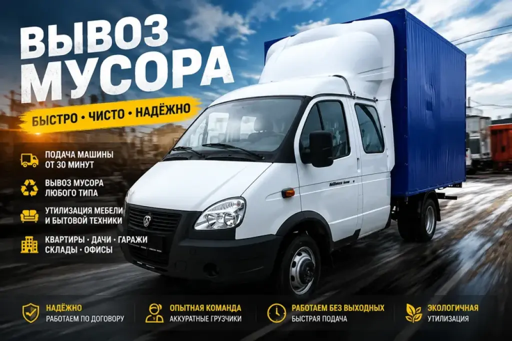 Вывоз крупногабаритного мусора из квартиры на утилизацию ( на помойку )