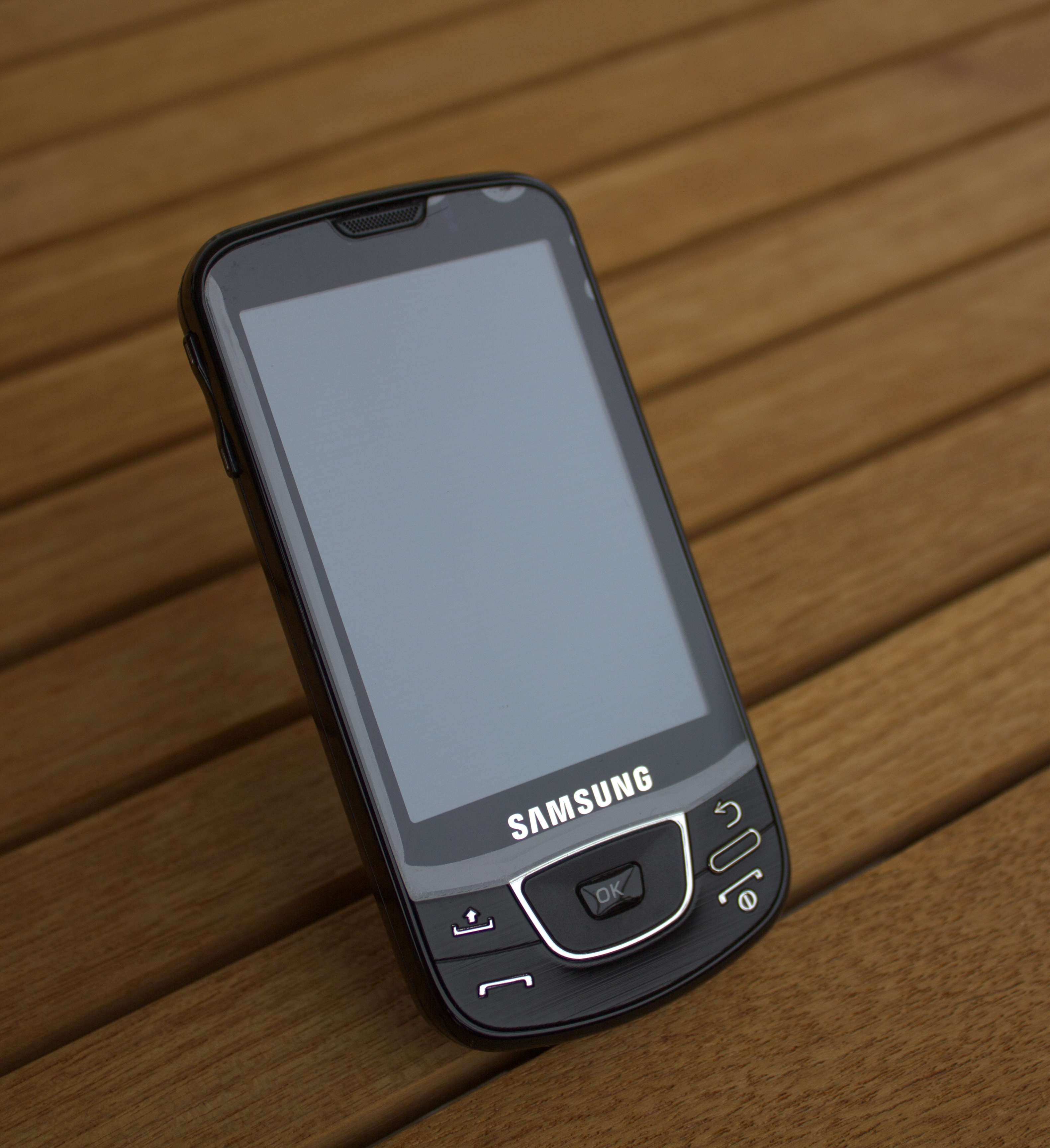 black smartphone screen