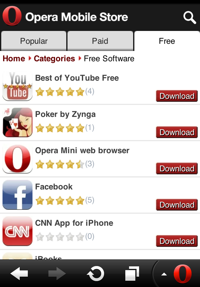 mobile app interface