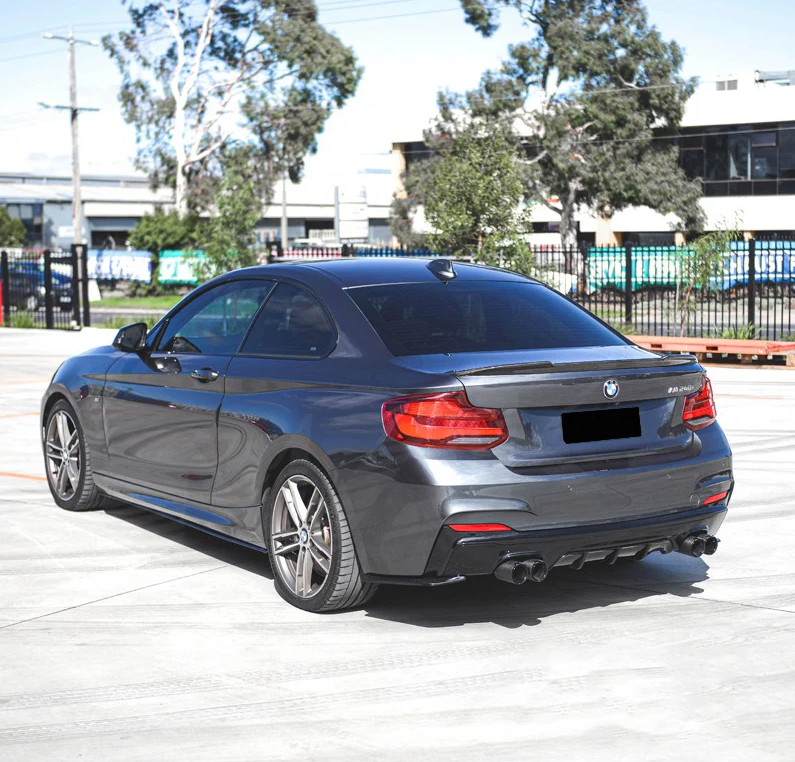 BMW F22 диффузор 2+2 M Perfomance глянец