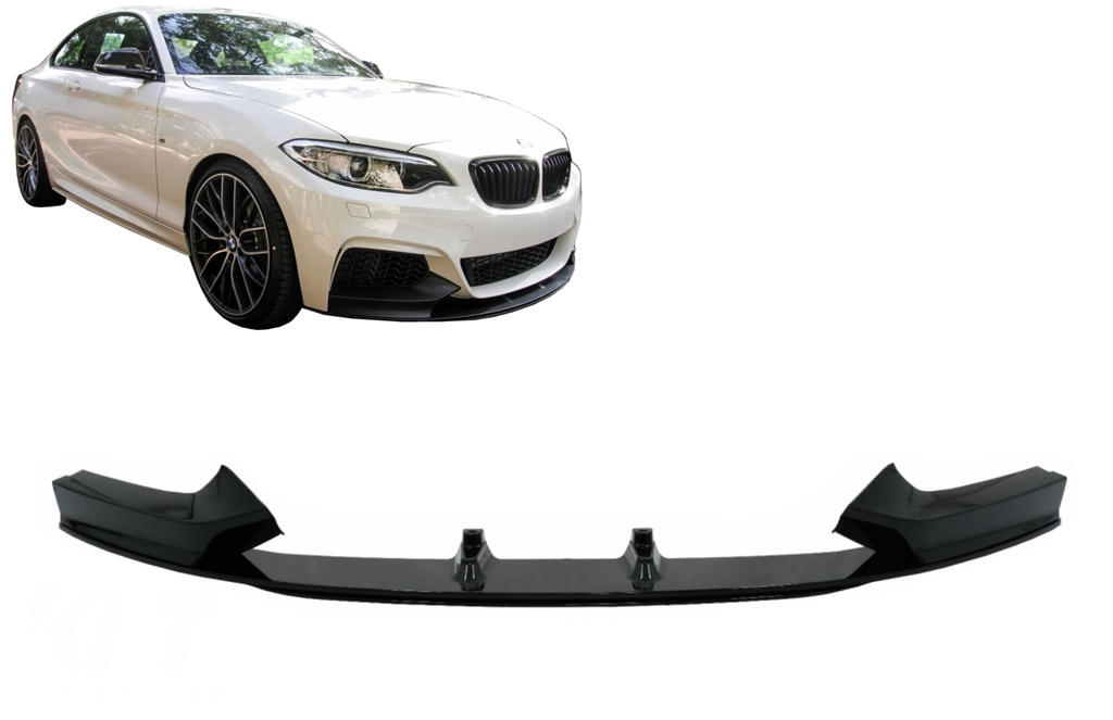 BMW F22 сплиттер черный глянец M performance