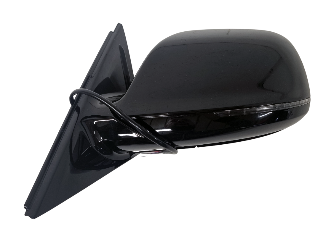 Audi Q5 8R 2008-2016 левое зеркало 6 pin черное глянец ножка