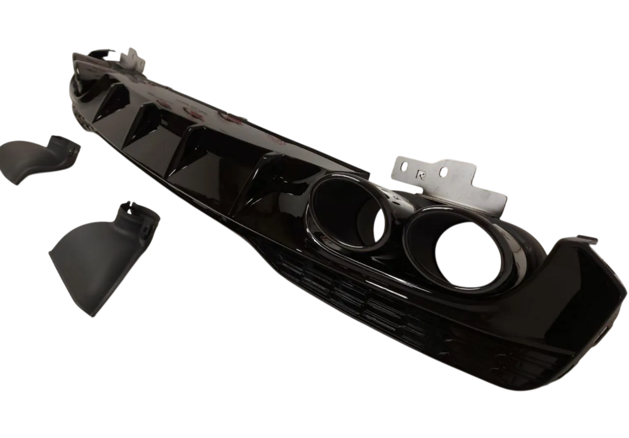 Audi A7 4K S7 диффузор с черными насадками в слайн бампер