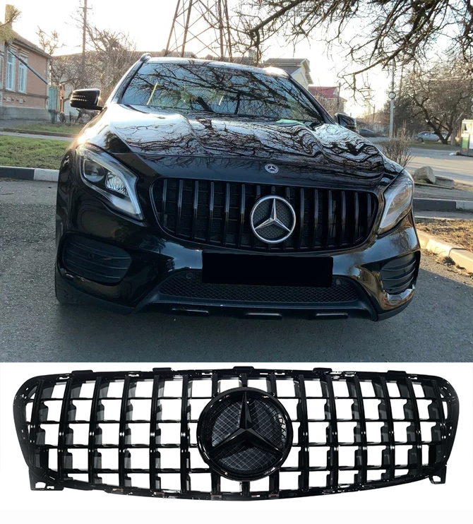 Mercedes GLA X156 рестайлинг решетка радиатора GT черная