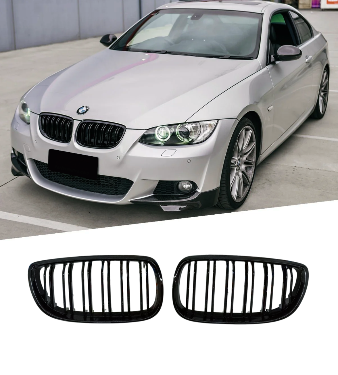 BMW E92 дорестайлинг решетки радиатора двойные