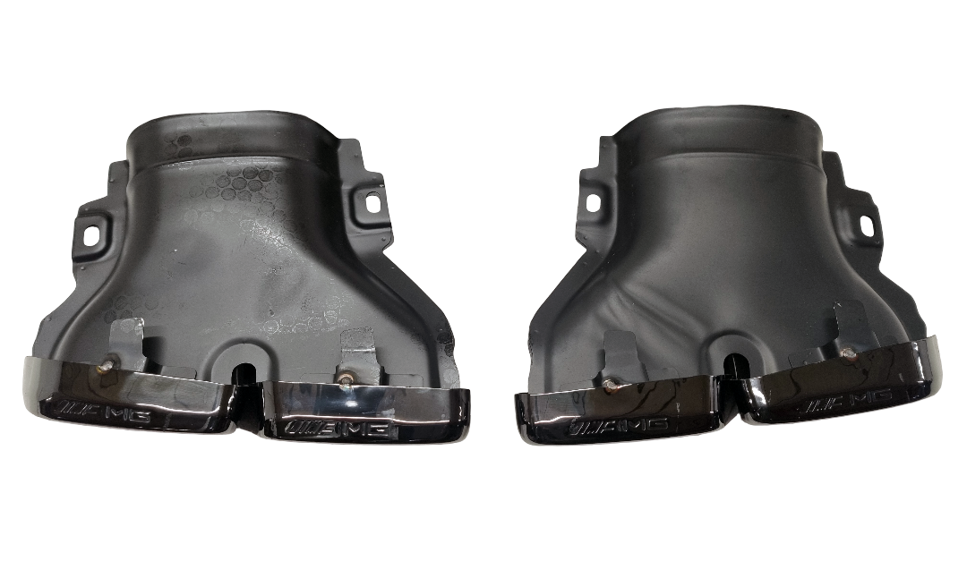 Mercedes W213 дорестайлинг диффузор AMG 63 черный с насадками