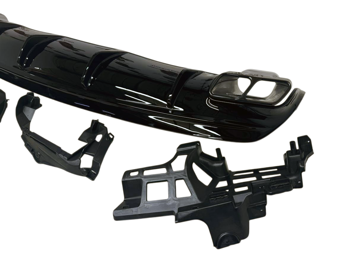 Mercedes CLA C117 дорестайлинг диффузор AMG с черными насадками