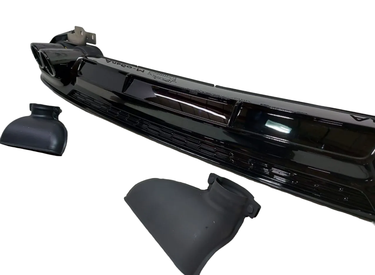 Audi A6 C8 S6 диффузор с черными насадками в S-line