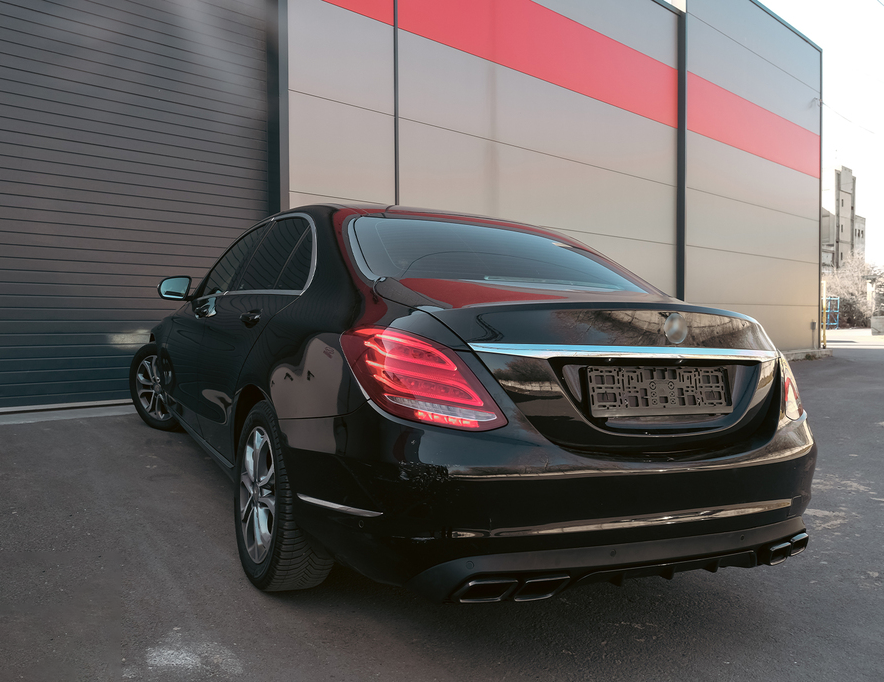 Mercedes W205 диффузор AMG C63 в обычный бампер