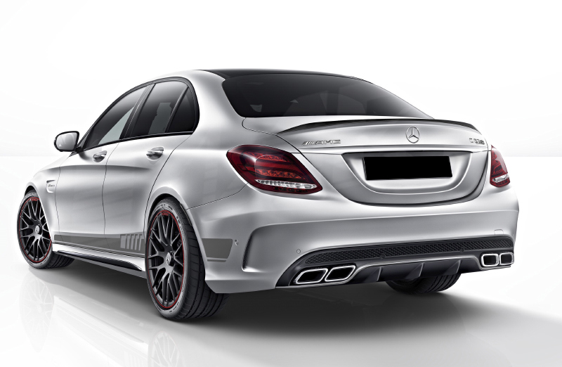 Mercedes W205 дорестайлинг диффузор AMG 63 без насадок