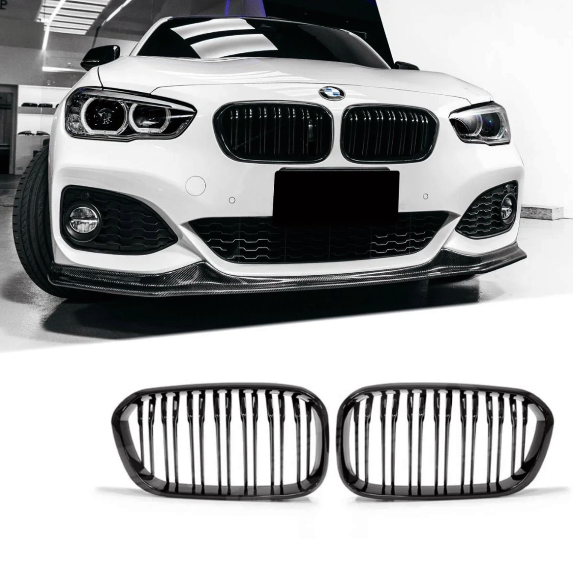 BMW F20 рестайлинг решетки радиатора двойные М стиль