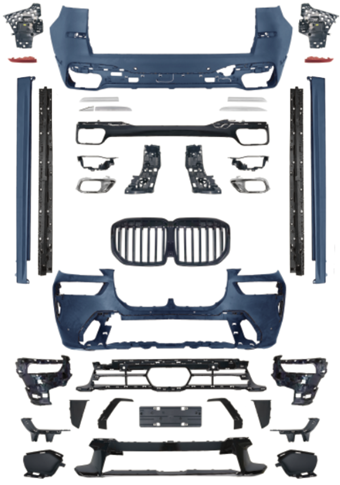 BMW X7 G07 обвес рестайлинг м пакет бампера решетки в сборе