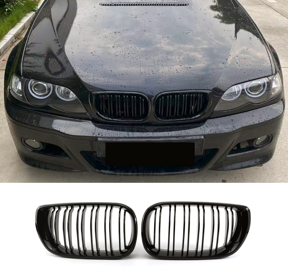 BMW E46 рестайлинг решетки радиатора двойные
