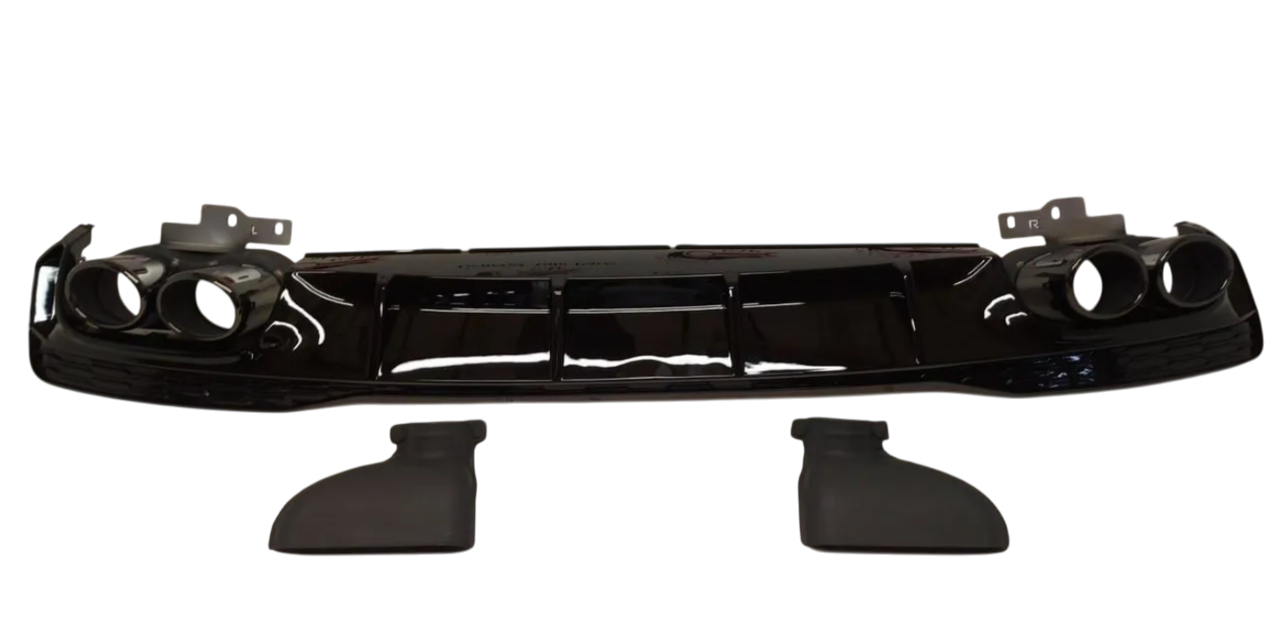 Audi A7 4K S7 диффузор с черными насадками в слайн бампер