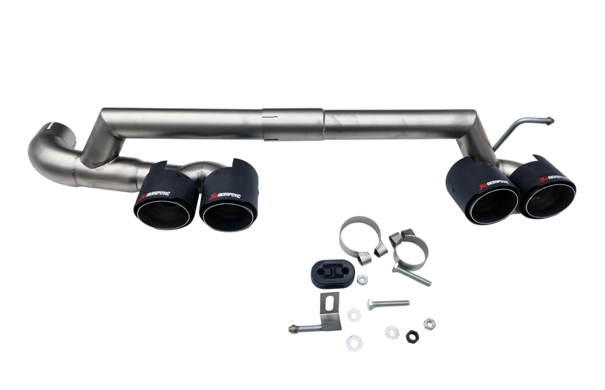 BMW E90 насадки раздвоения выхлопа Аkrapovic