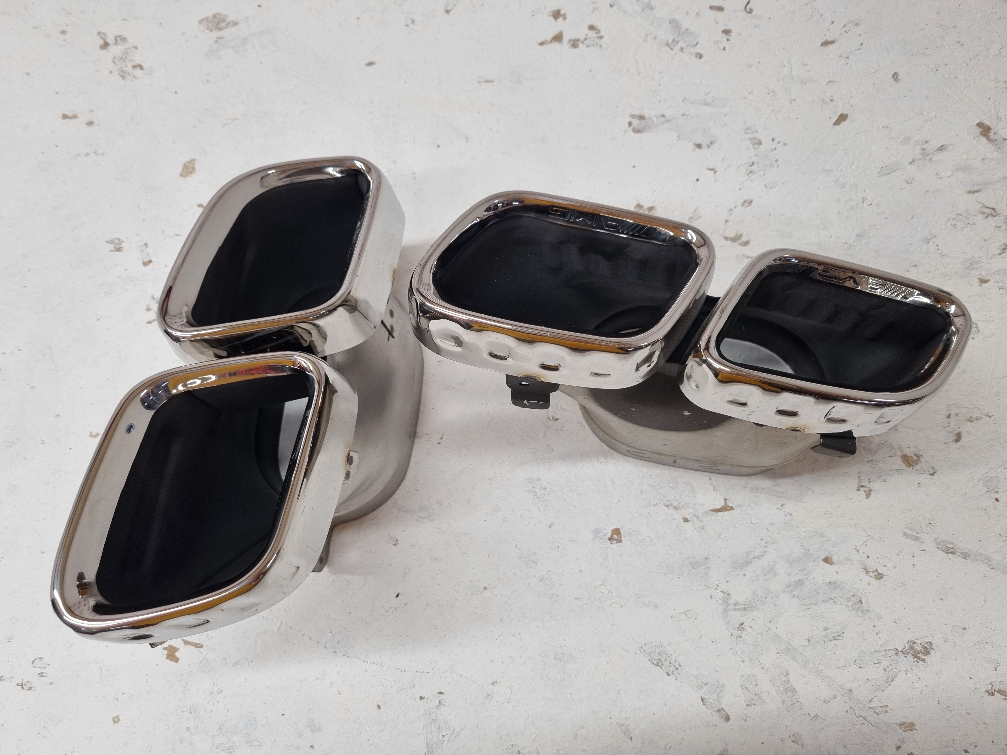 Mercedes W205 W213 дорестайлинг насадки AMG 63 хром