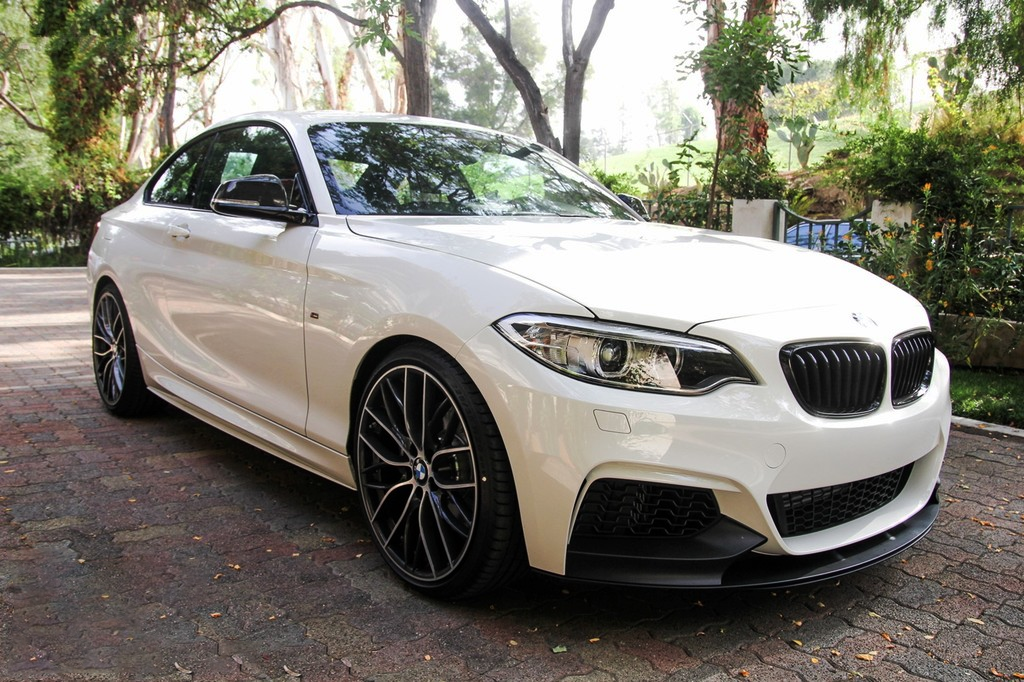 BMW F22 сплиттер черный глянец M performance