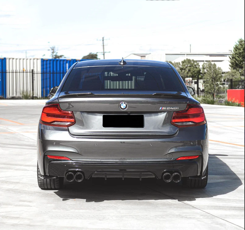 BMW F22 диффузор 2+2 M Perfomance глянец