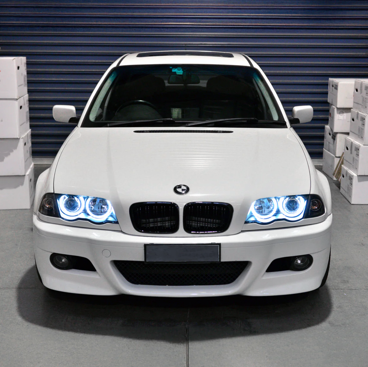 BMW E46 дорестайлинг решетки радиатора двойные