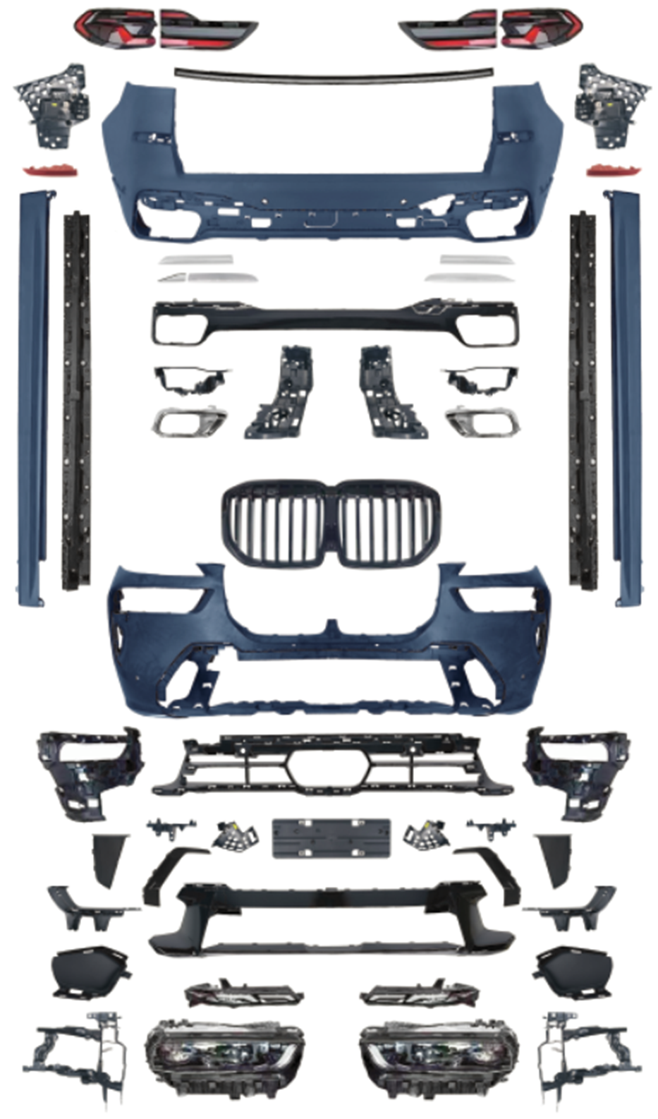 BMW X7 G07 обвес м пакет рестайлинг полный для дореста
