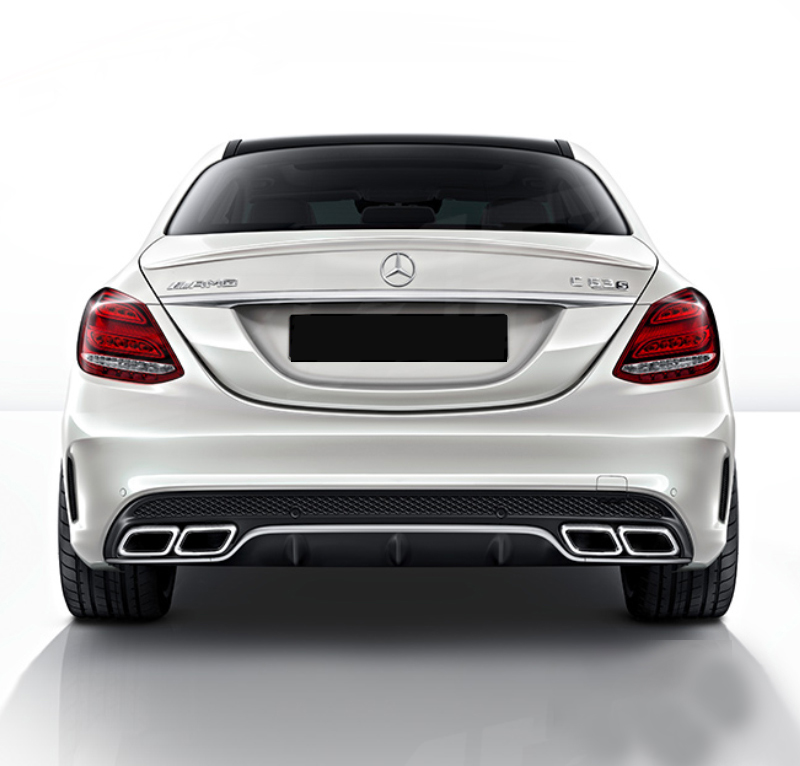 Mercedes W205 дорестайлинг диффузор AMG 63 без насадок