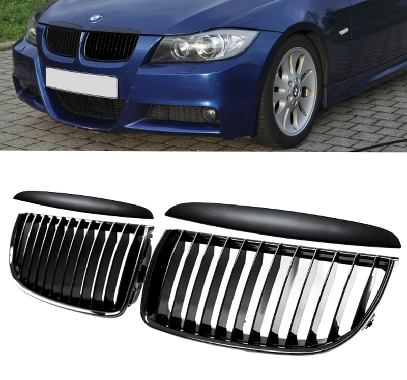 BMW E90 дорестайлинг решетки радиатора матовые