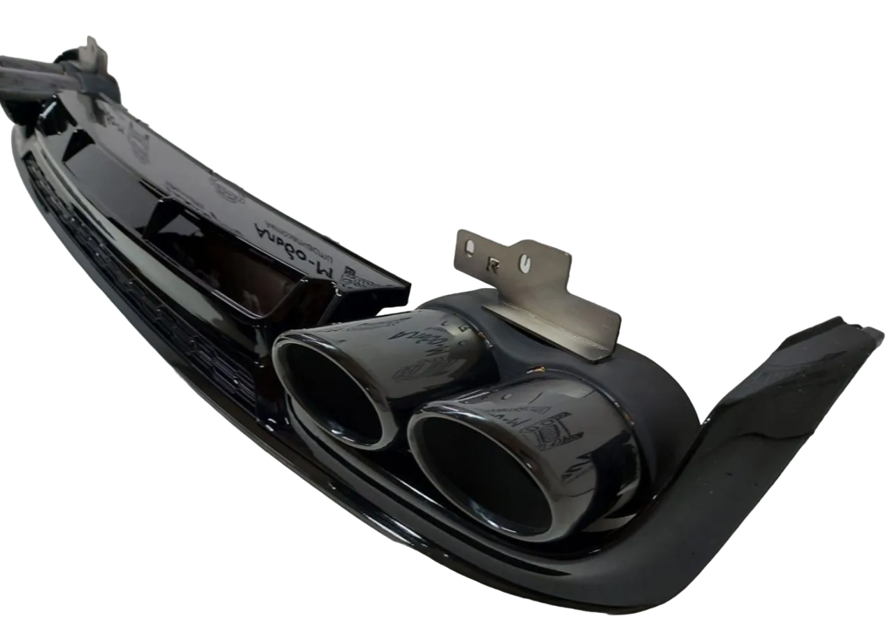 Audi A6 C8 S6 диффузор с черными насадками в S-line