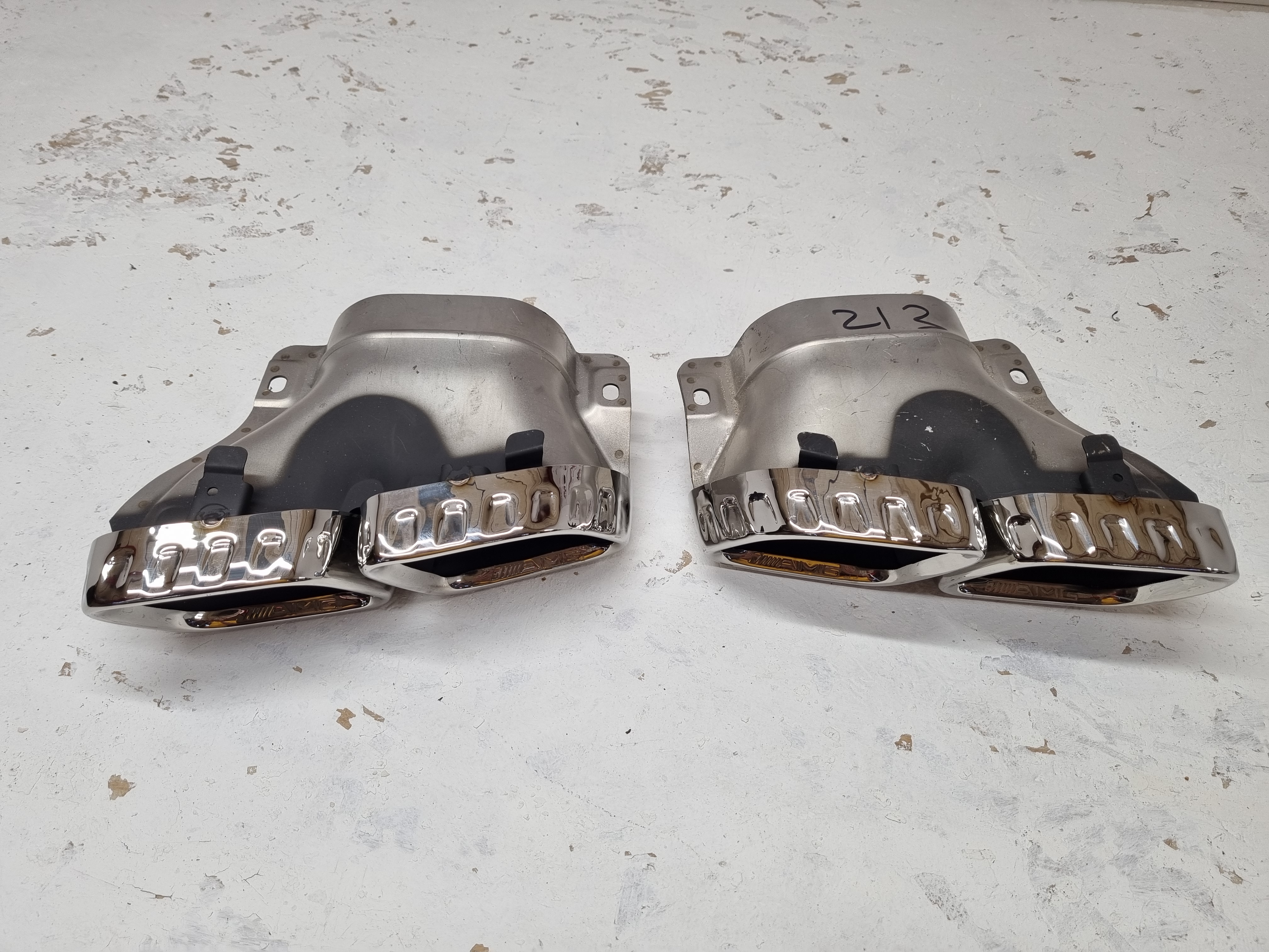 Mercedes W205 W213 дорестайлинг насадки AMG 63 хром