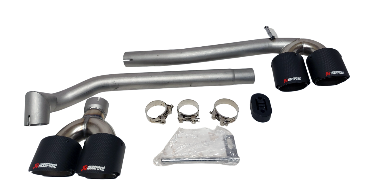 BMW F10 развоение выхлопа насадки Акрапович стиль