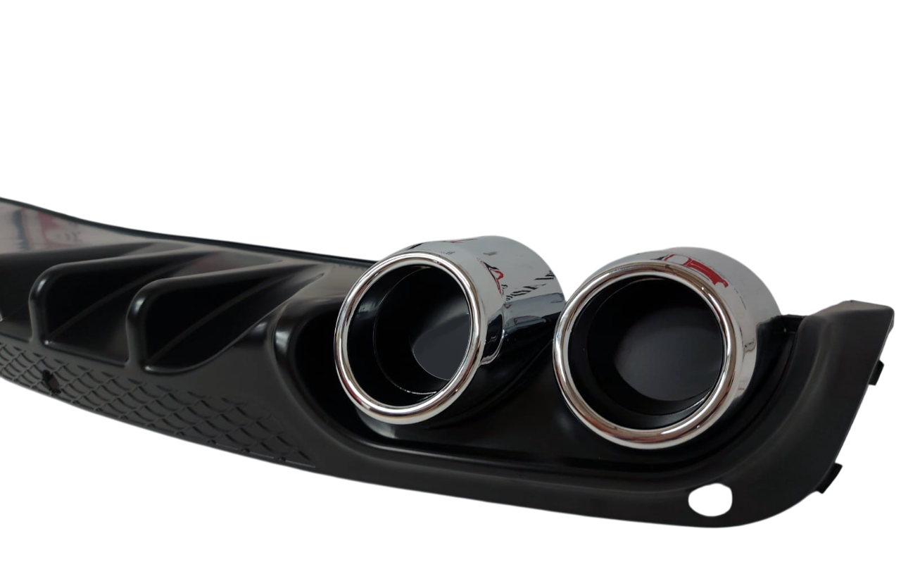 Skoda Octavia A7 дорестайлинг диффузор RS с насадками