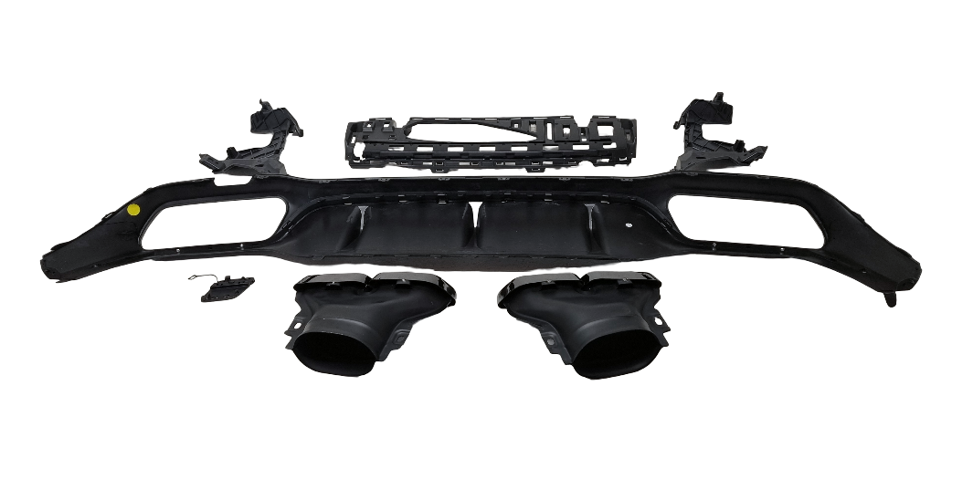 Mercedes W213 дорестайлинг диффузор AMG 63 черный с насадками