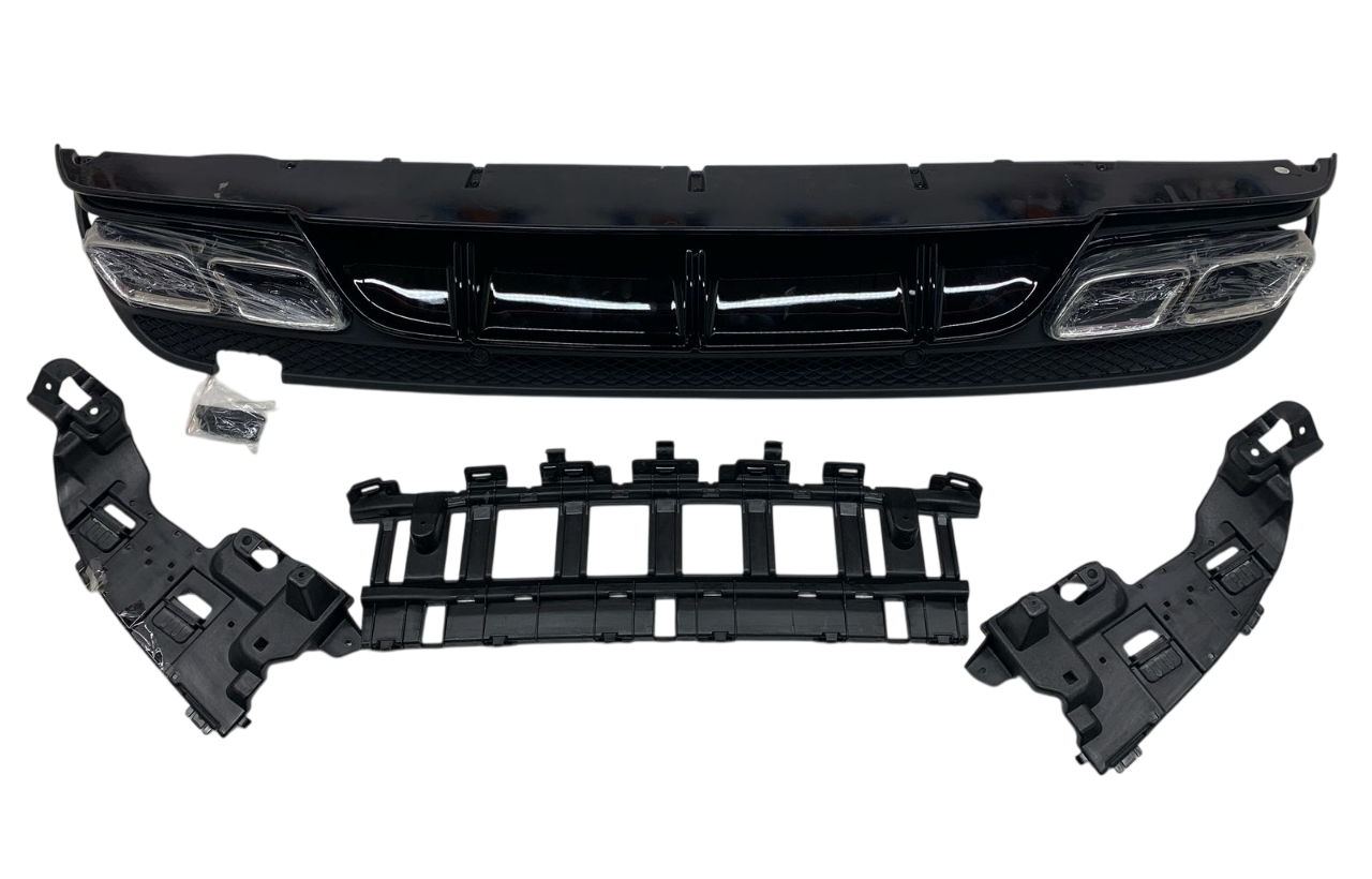 Mercedes W205 диффузор AMG 63S с насадками