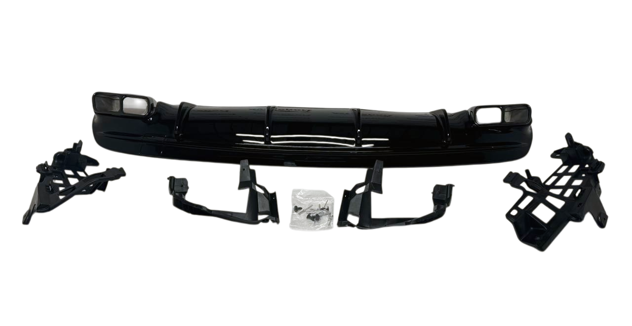 Mercedes CLA C117 дорестайлинг диффузор AMG с черными насадками