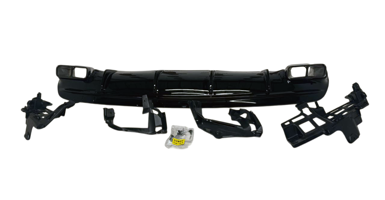 Mercedes CLA C117 дорестайлинг диффузор AMG с черными насадками