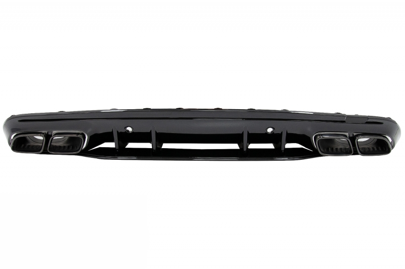 Mercedes W205 дорестайлинг диффузор AMG C63S черные насадки