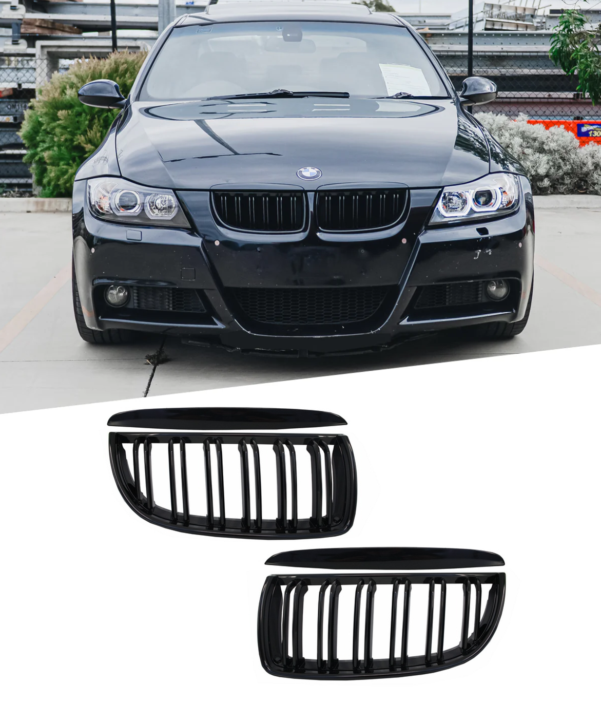 BMW E90 дорестайлинг решетки радиатора двойные