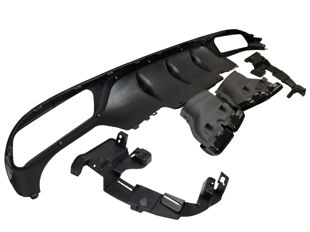 Mercedes W213 дорестайлинг диффузор AMG 63 с насадками в обычный бампер