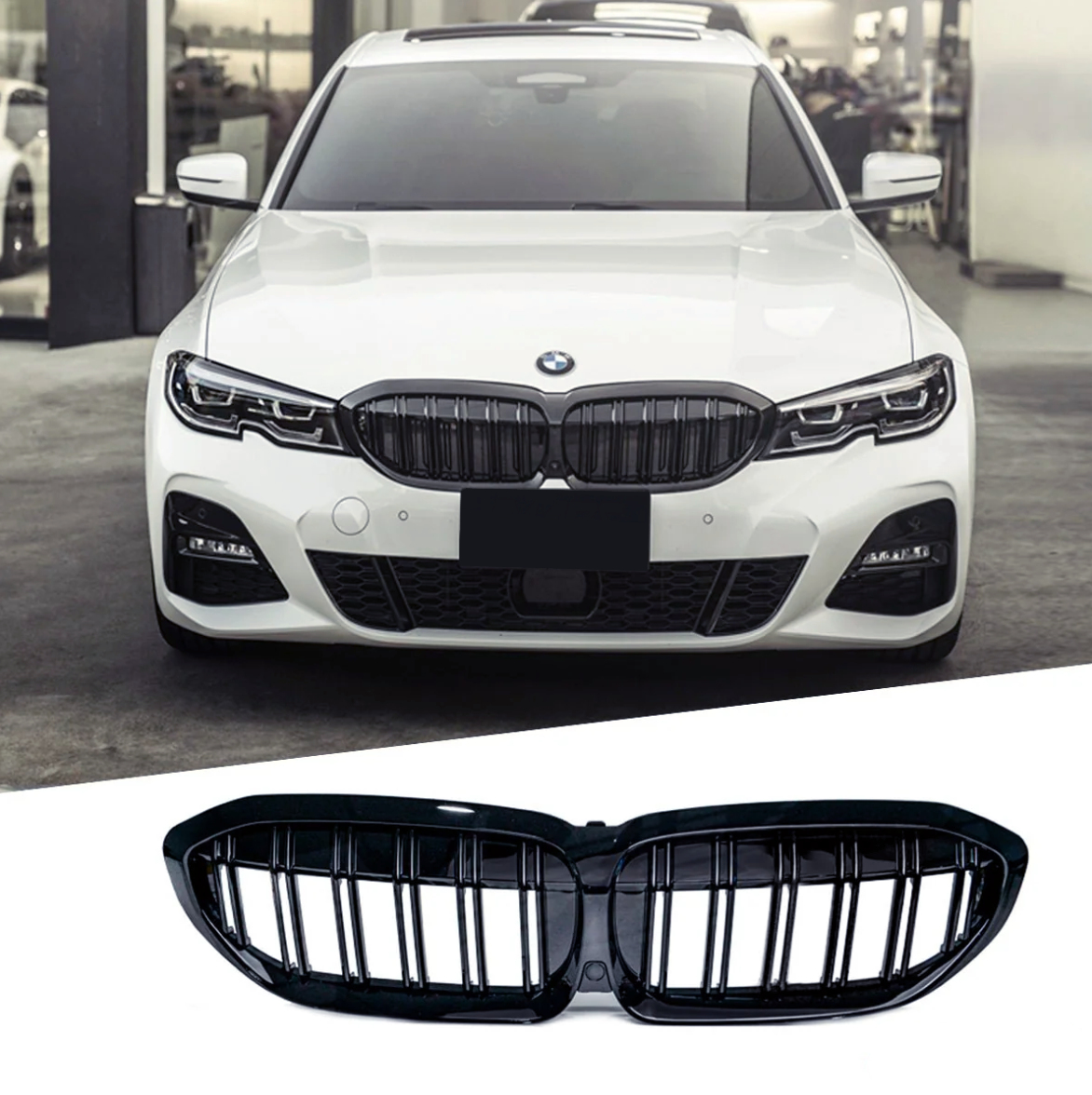 BMW G20 решетка радиатора двойная М стиль