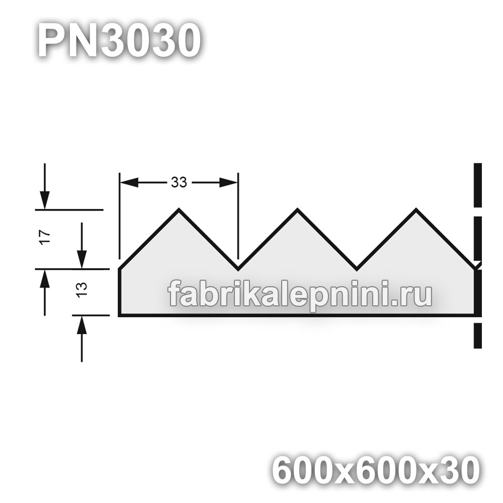 Панель зигзаг для стен 3030