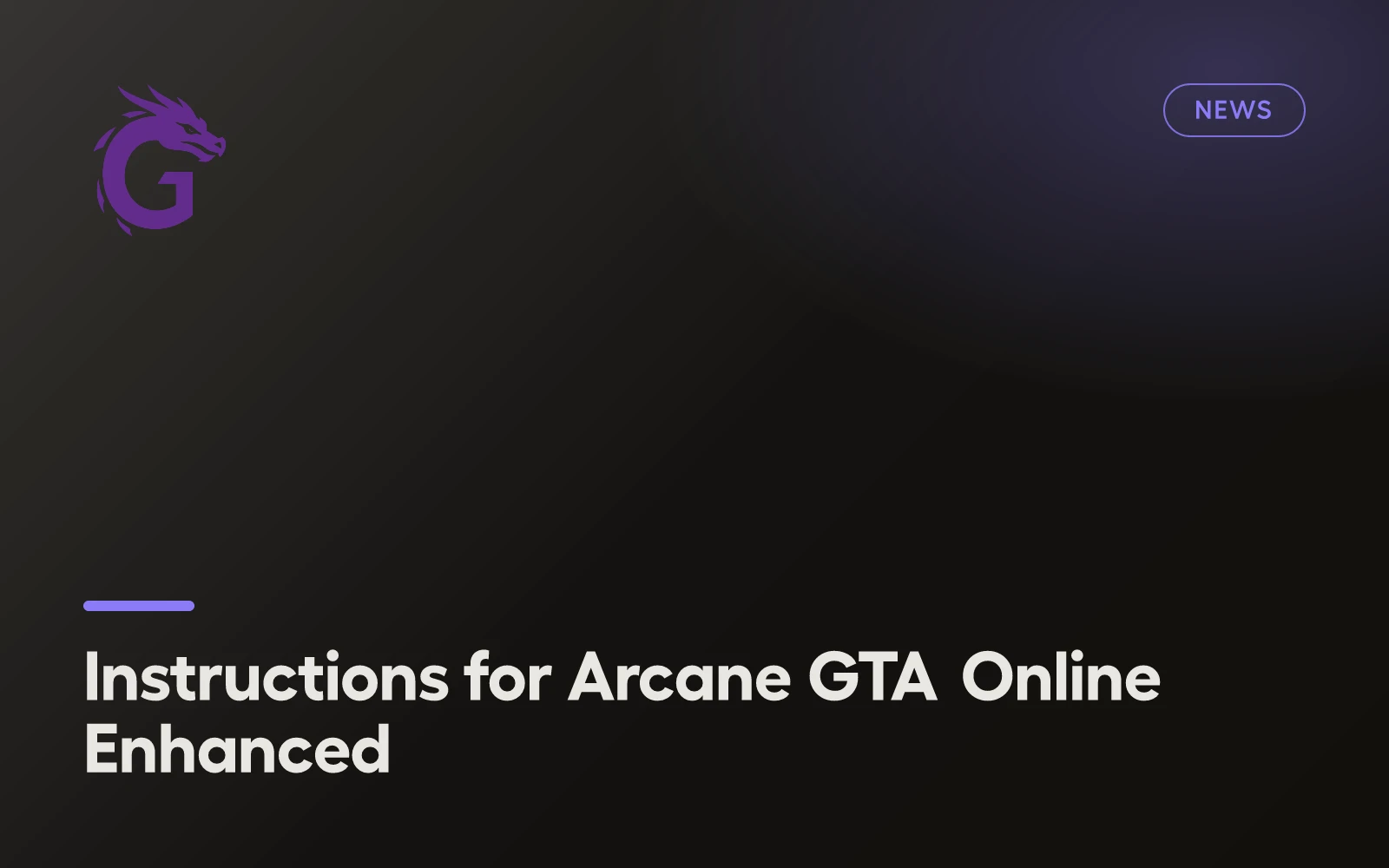 Instructions for Arcane GTA Online Enhanced