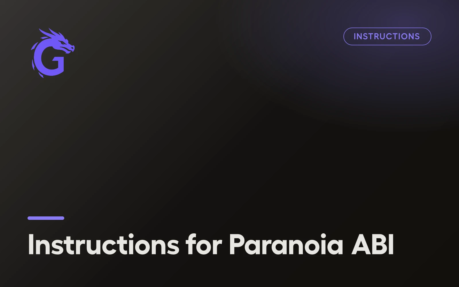 Instructions for Paranoia ABI