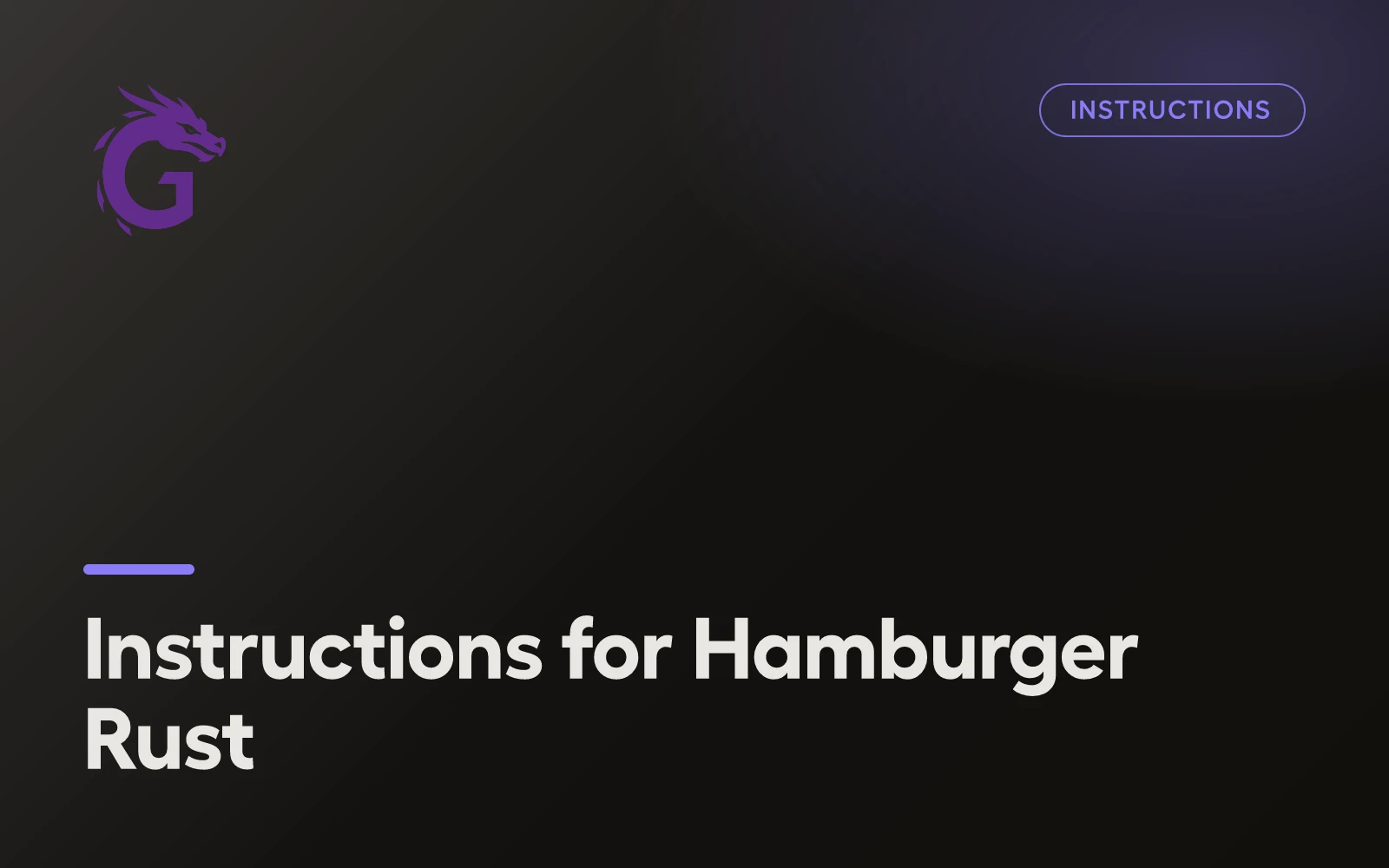 Instructions for Hamburger Rust