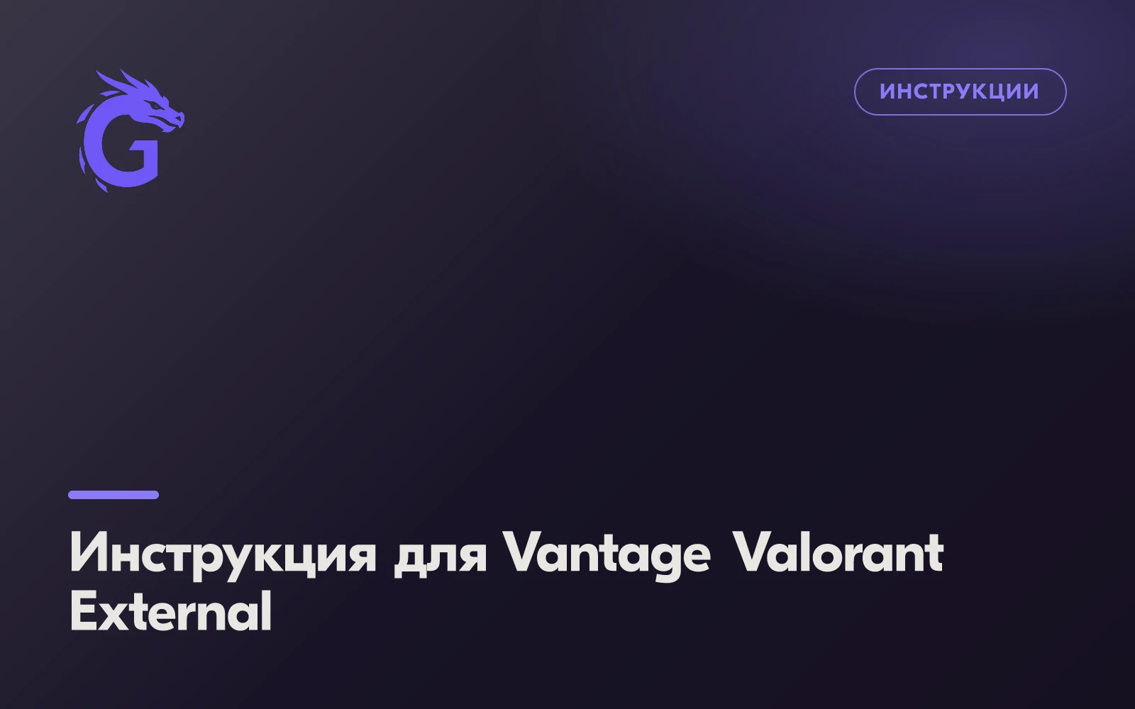 Инструкция для Vantage Valorant External