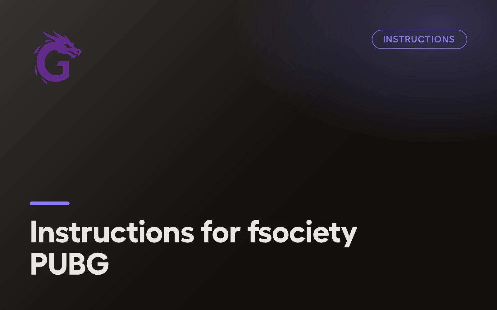 Instructions for fsociety PUBG