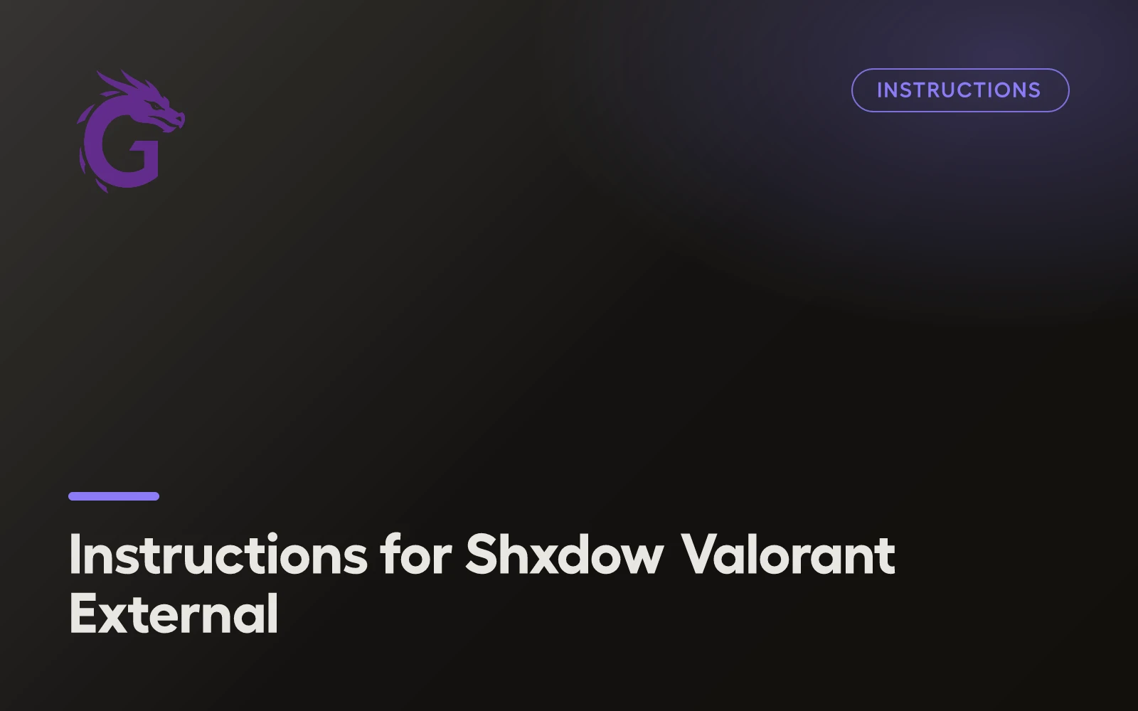 Instructions for Shxdow Valorant External