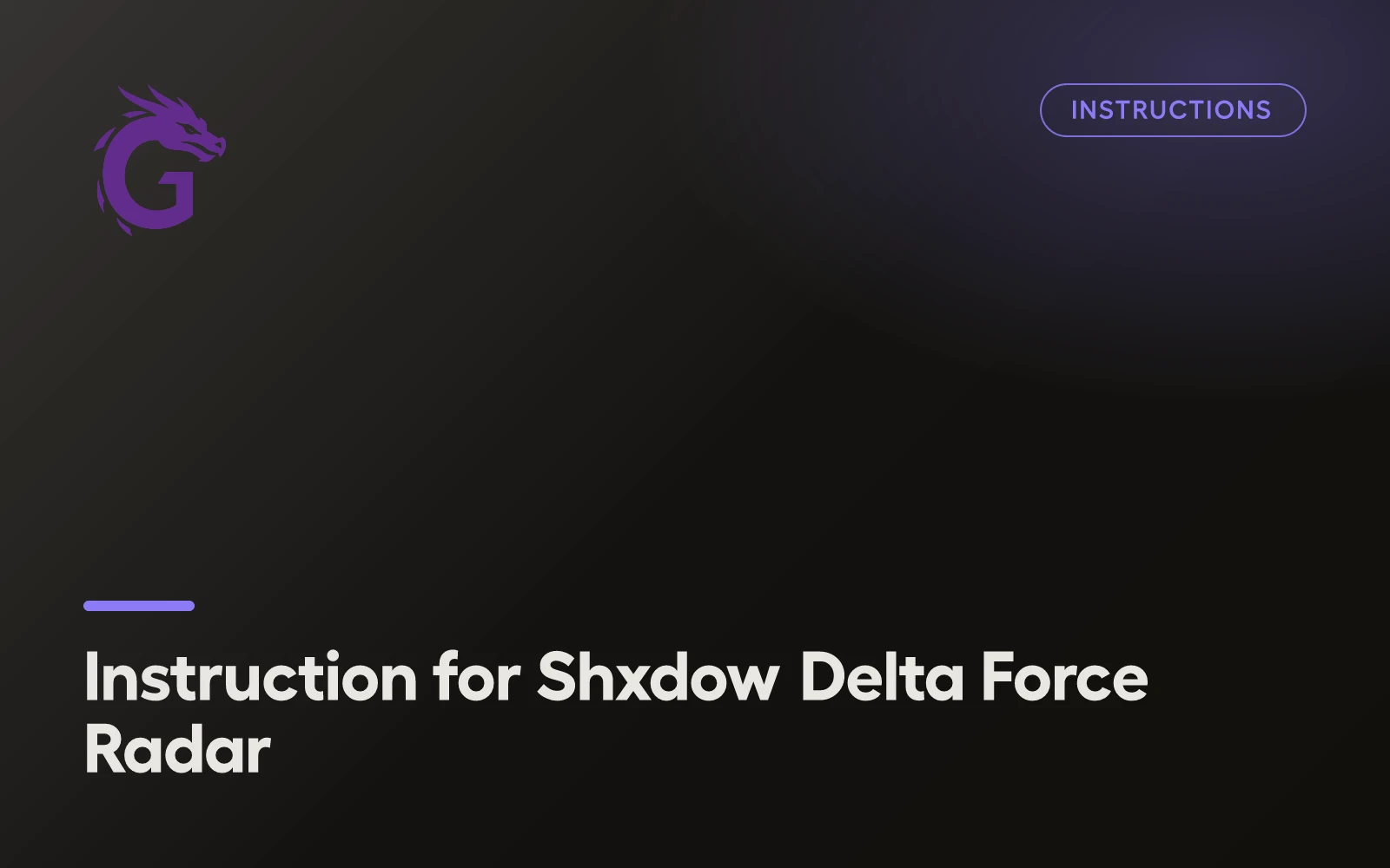 Instruction for Shxdow Delta Force Radar