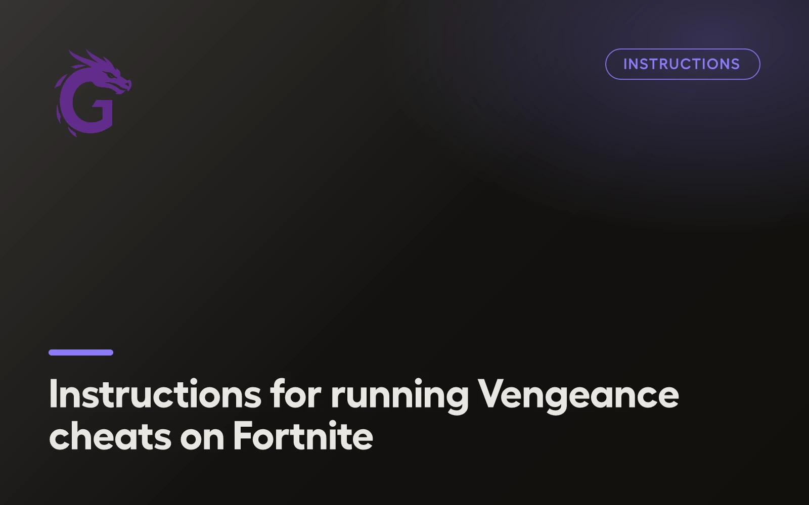 Instructions for running Vengeance cheats on Fortnite